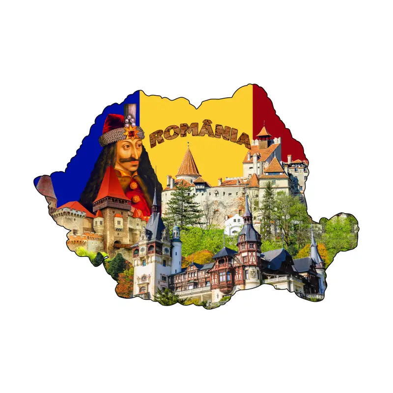 Mgs202-magnet frigider castel br.+ vlad t.harta